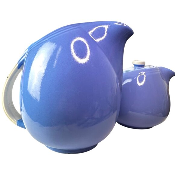 Vintage Hall's Superior Rose Parade Pitcher & Tea Pot Set Stoneware - Picture 3 of 14